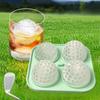 Silicone Ice Cube Tray 4 Compartments Sphere Ice Mold Homemade Chocolate Mold  Whiskey Chilling