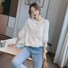 Women's Floral Lace Shirt with Lantern Sleeves - 2022 Spring/Summer Chiffon Hollow Top