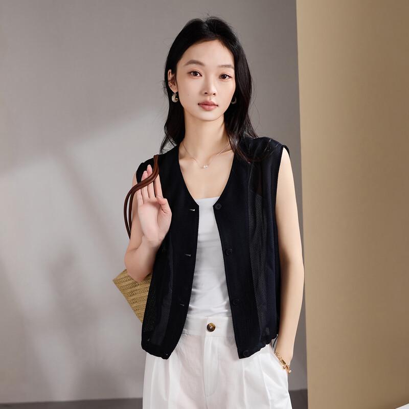SOFSIL Women s Sleeveless V-Neck Vest Jacket S