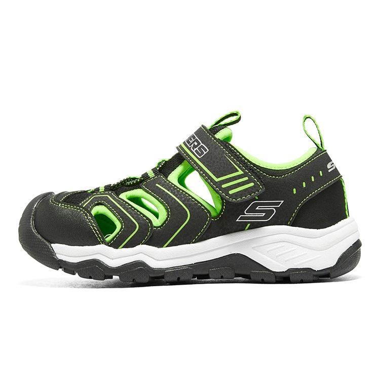 (GS) Skechers Solar Quest Black Green Kids 407030L-BKLM EU 27.5