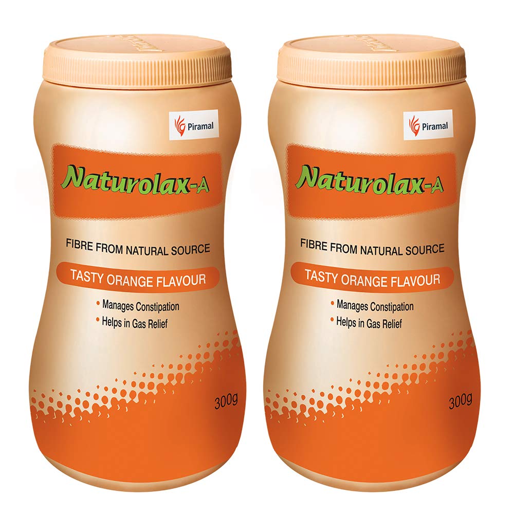 

Naturolax-A Isabgol Psyllium Husk Powder 300g Pack of 2 Orange Flavoured Fiber Supplement for Digestion