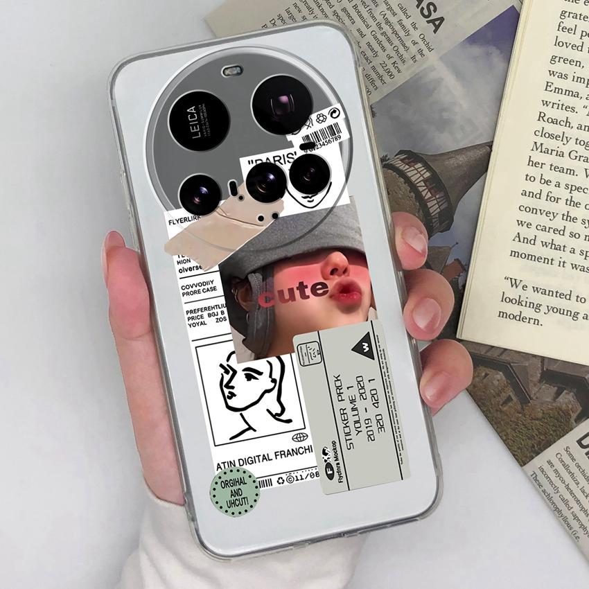 For Xiaomi Mi 10 12 11 15 Ultra 15T Shockproof Clear Phone Covers Cute Boy Girls Patterns Soft Silicone Premium Protection Case For Xiaomi Bumper Bags