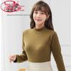 Langsha Women's Long-Sleeve Slim-Fit Basic Crewneck T-Shirt
