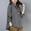 2026 Spring Plaid Long Sleeve Slimming Plus Size Women's Casual Shirt Jacket
