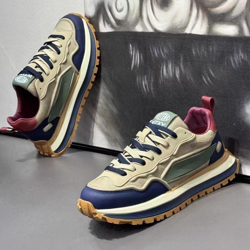 Herrenschuhe neu Frühling vielseitige Plateauschuhe bequem verschleißfest Sport Freizeitschuhe Herren Dad Schuhe