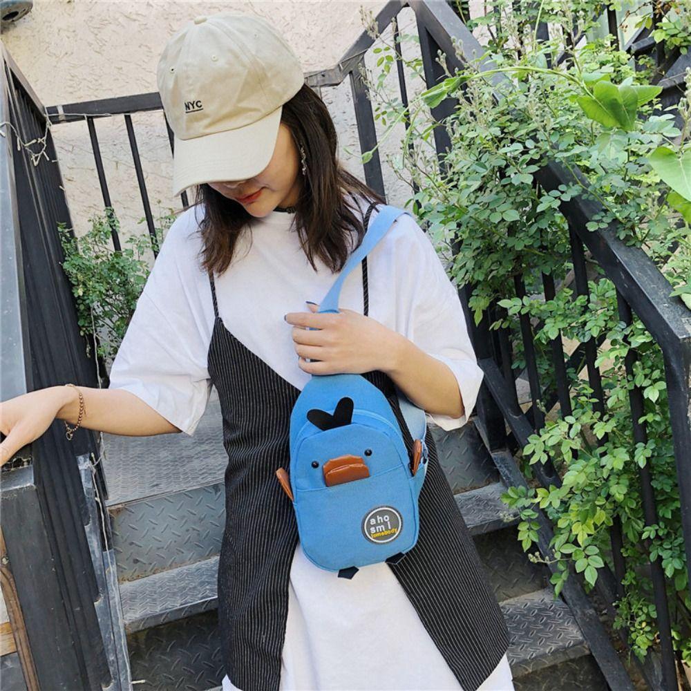 Yellow Duck Chest Pack Shoulder School Bags Pocket Shoulder Bag  Student