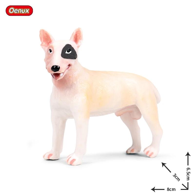 Oenux Kitty Dog Animals Model Action Figure Siamese Husky Pug Rottweiler Puppy Figurines PVC Cute Collection Toy Kids Gift