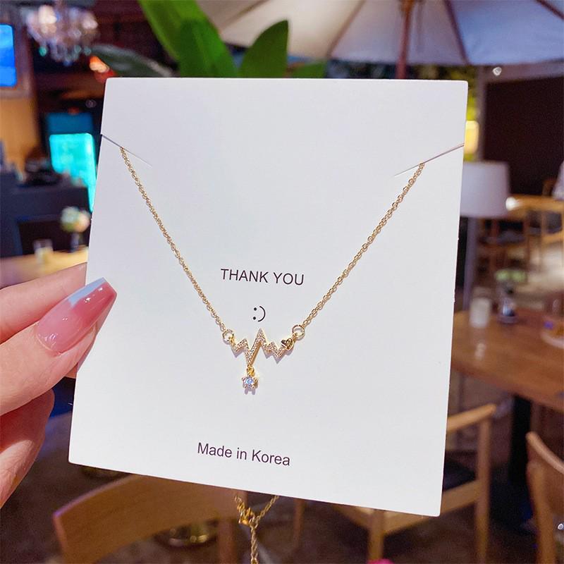 Women's Titanium Steel Necklace - Elegant, Minimalist Design with Zircon Pendant, Lightweight, Fashionable, and Fade-Resistant.