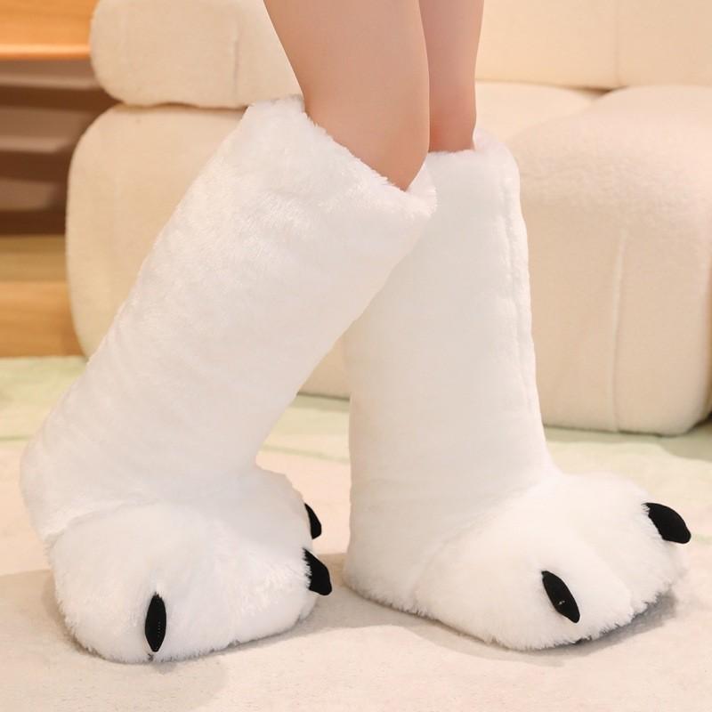 Cartoon Cat Paw Hand Warmers With Soft Short Plush For Winter Students