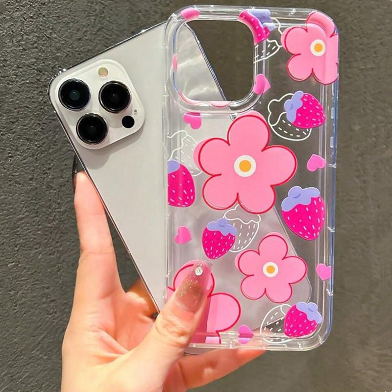 Flower Summer Pink Floral Phone Case for  Redmi Note 13 12 11 Pro Plus 5G 12S 11S 10S 9 10 TPU Shockproof Airbag Cover