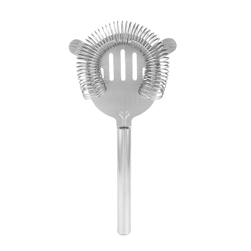 Cocktail-Sieb aus Edelstahl. Federfilter-Design für effiziente Filterung von Eis und Verunreinigungen. Kompatibel mit verschiedenen Cocktailgläsern und