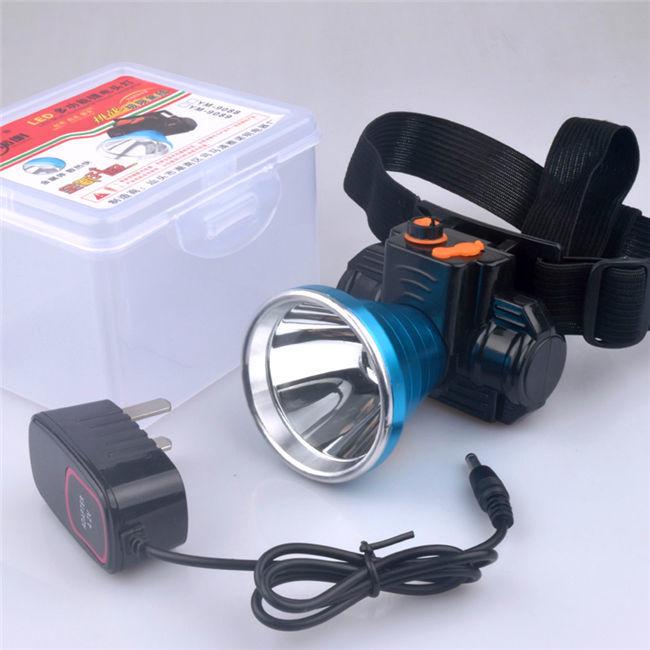 Rechargeable LED Headlamp – High Brightness, Long-Throw, Outdoor, Night Riding, Fishing, and Mining Flashlight.