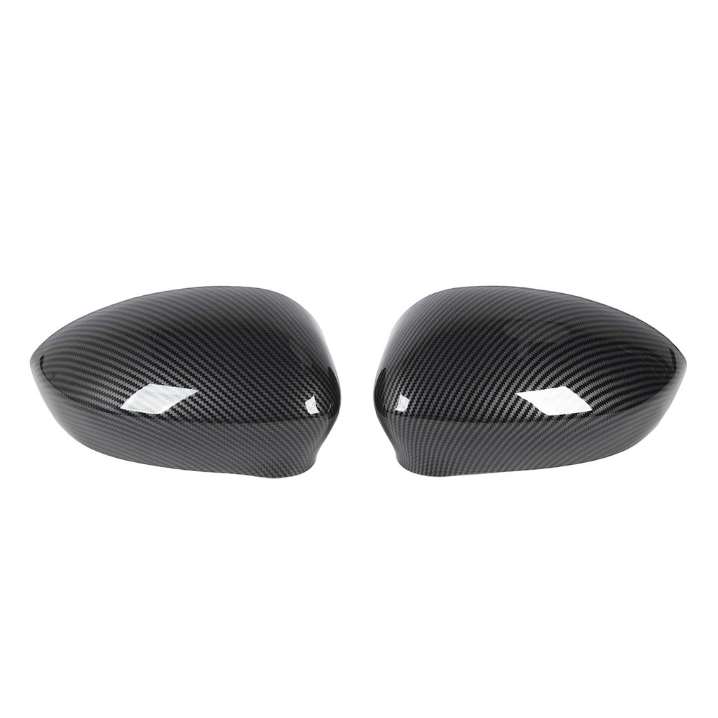 2 Pcs Door Side Rearview Mirror Cover Cap Left Right Wing Mirror Cover Replacement for Fiat 500 2007 To 2020 Carbon