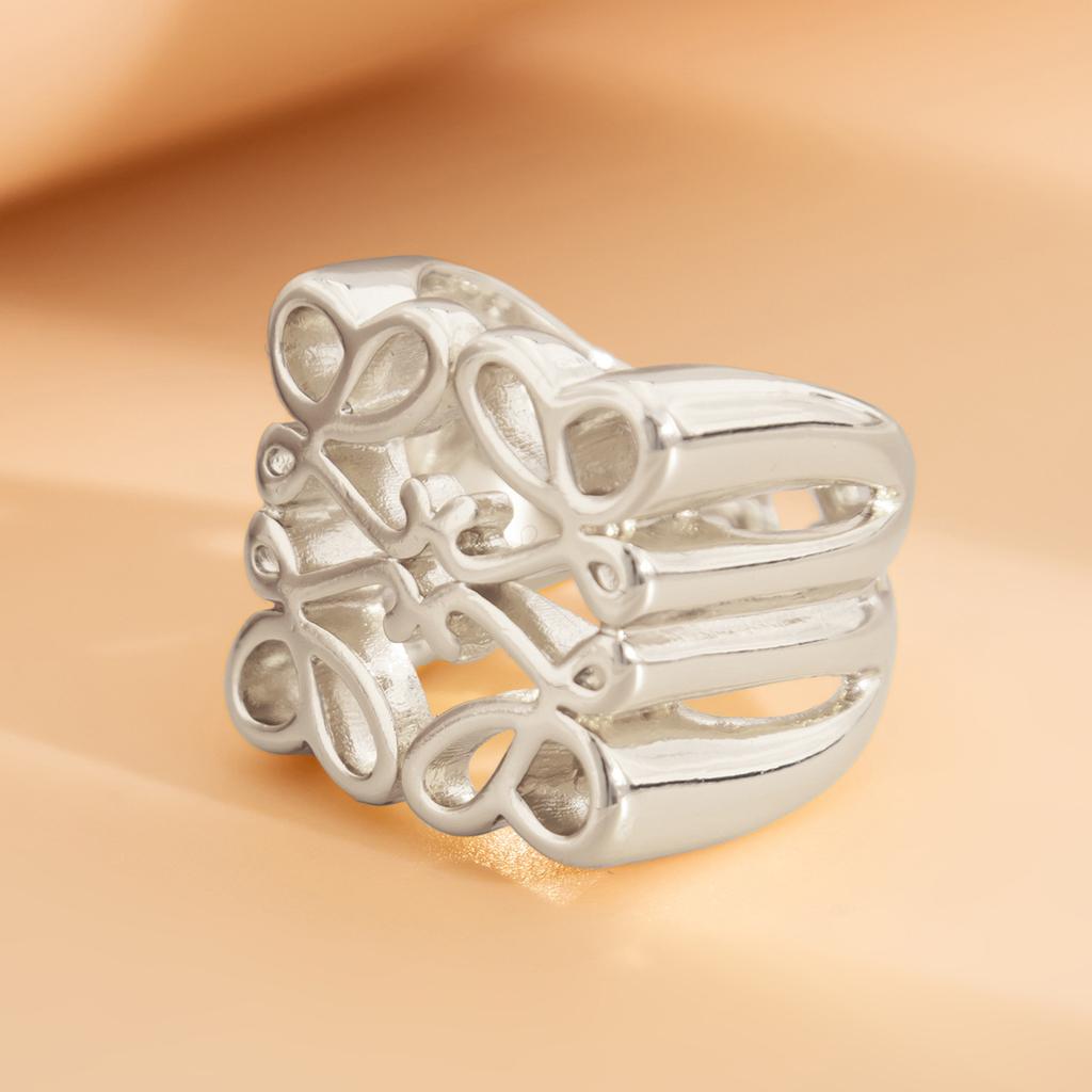 Fashion Niche Liquid Lava Metal Feeling Open Ring, Design Feeling Bow Ring Women