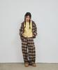 Leteoli Check Frill Pocket Pants_Brown