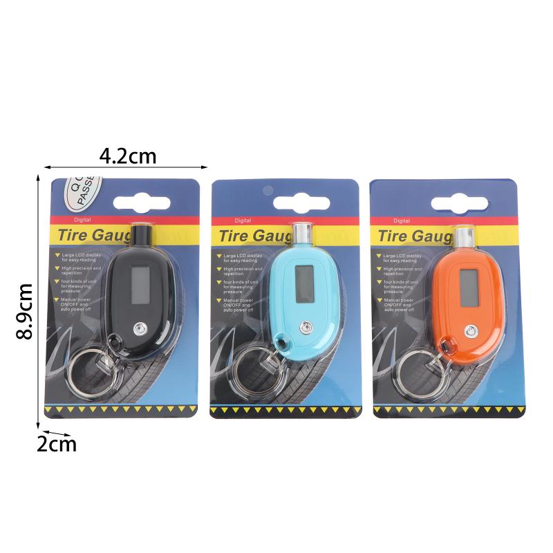 Digital Tire Pressure Gauge with LCD Screen, Portable Tester Tool for Auto/Motorcycle Safety, Air Pressure Alarm Meter