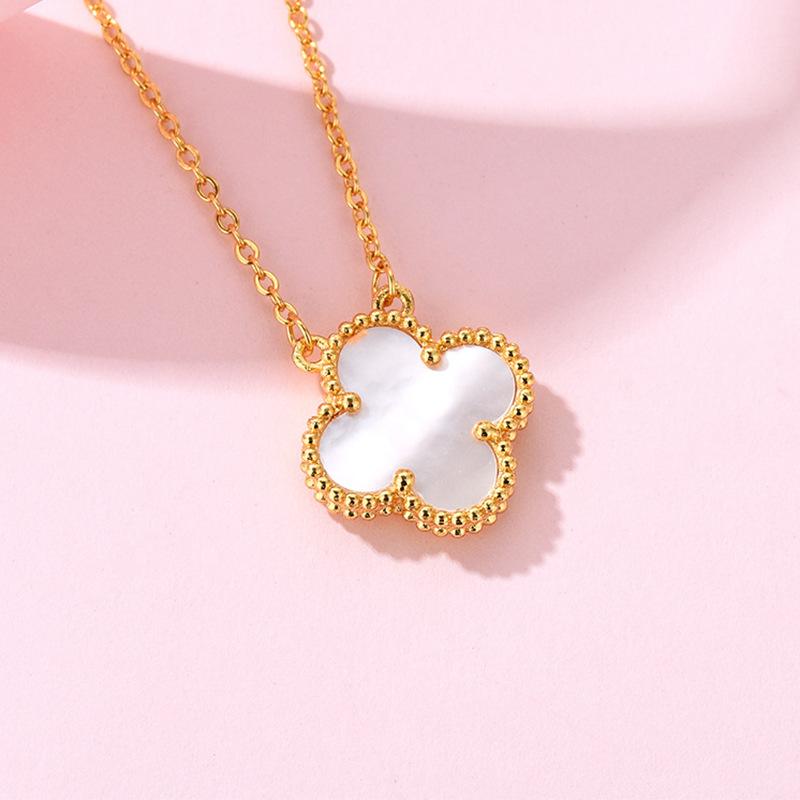 

Seiko Высококачественное ожерелье из натурального перламутра с четырьмя листочками клевера, модная темпераментная женская цепочка на ключицу Natural shellfish