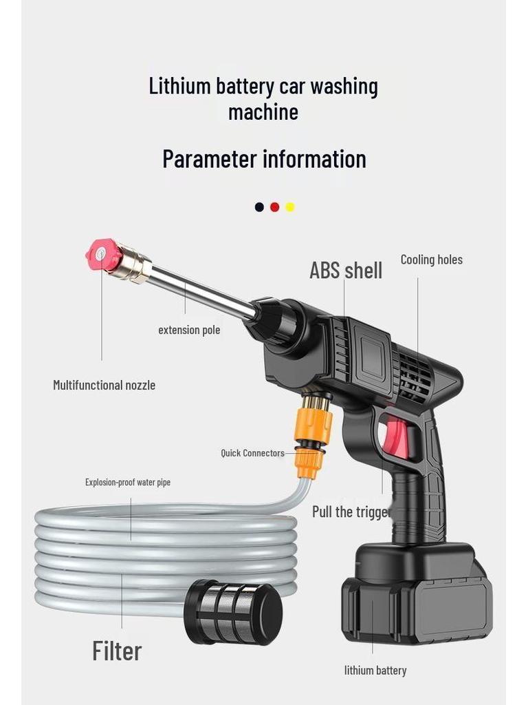 Przenośna ładowalna myjka ciśnieniowa do samochodu