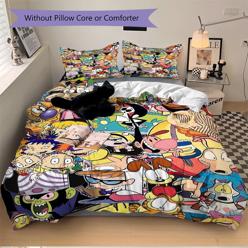 3Pcs Cartoon Network Characters Bedding Sets For All Sizes New 3D Printed Bed Cover Comforter Duvet Cover Pillowcase Bedroom Decoration
