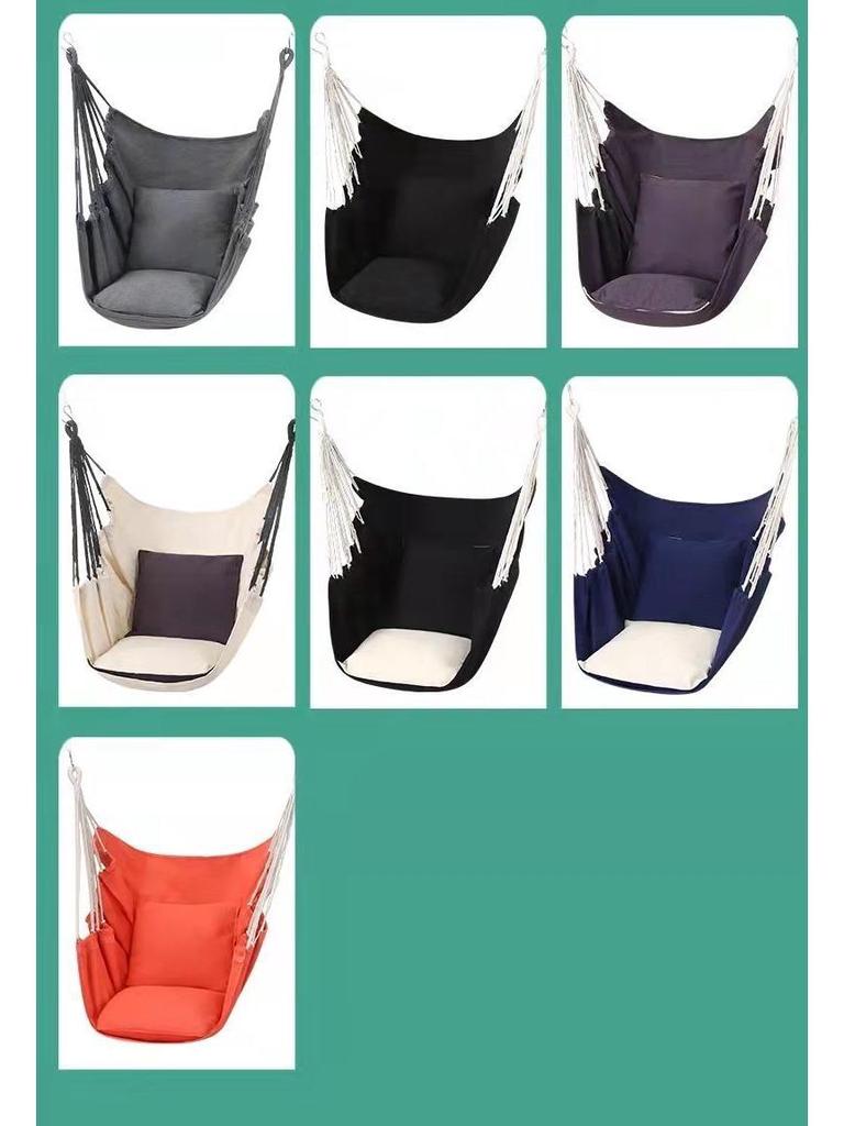 Canvas Hanging Chair: Thickened Indoor/Outdoor Dorm Swing for College Students & Kids
