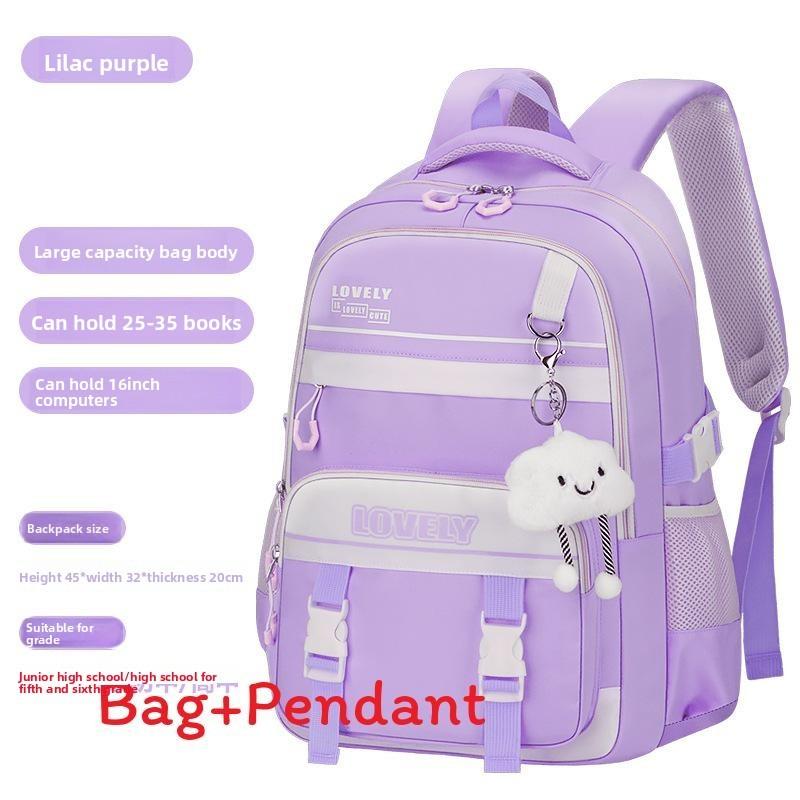 Large Capacity Girls Backpack With Breathable Material For School Education