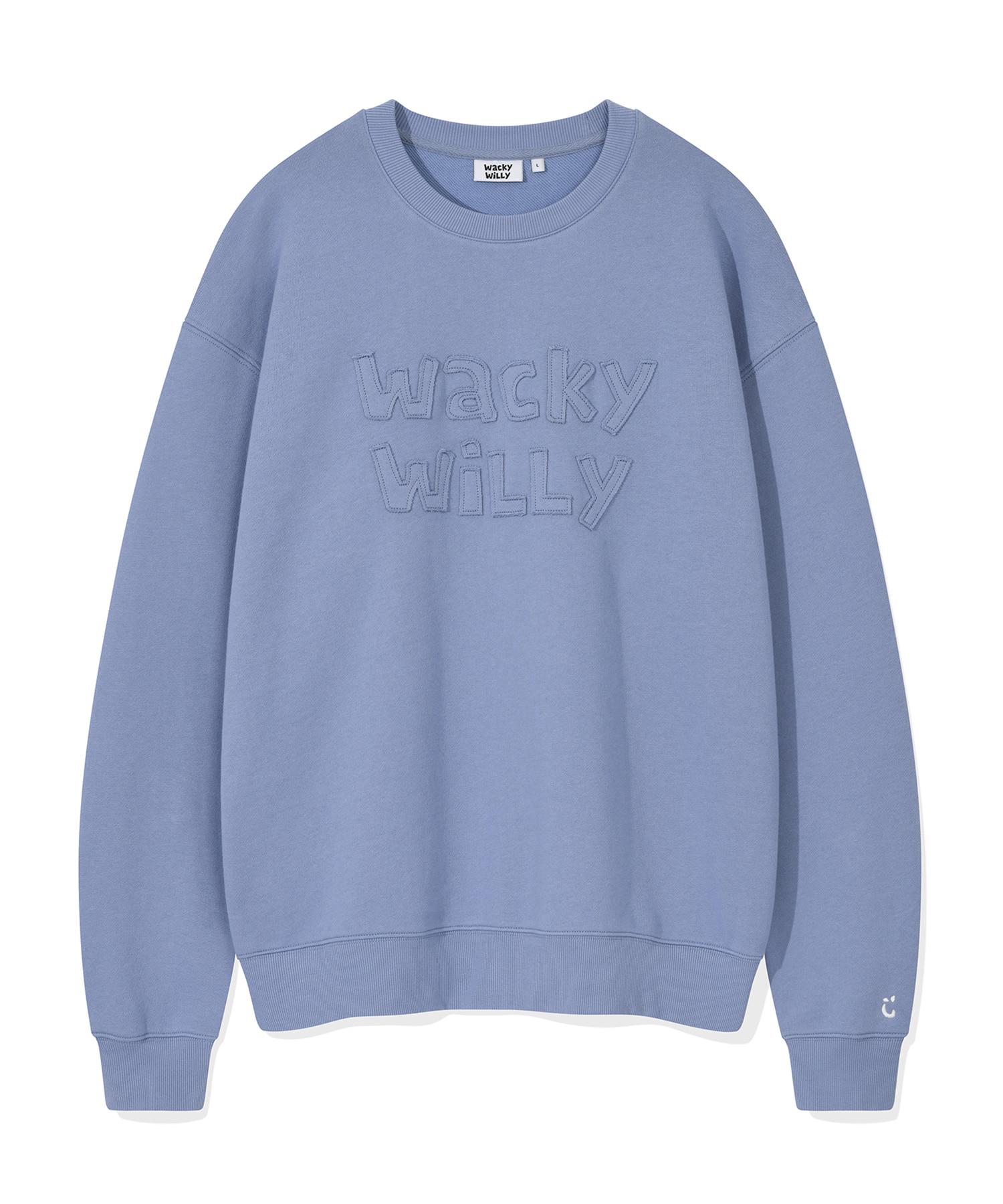 Свитшот с надписью Wacky Willy, синий S