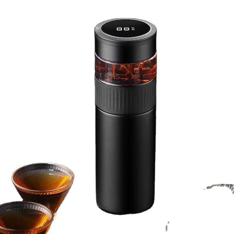 Custom logo 15OZ 380ml Vacuum Insulated Double Wall Stainless Steel Travel Coffee Mug with Plastic Lid 380ml чёрный
