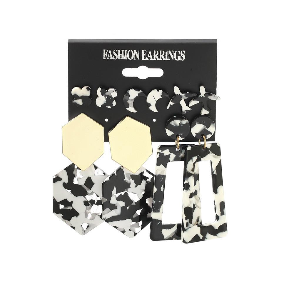 

Print Versatile Leopard Earrings Modern Star Shape Acrylic Studs For Occasions All