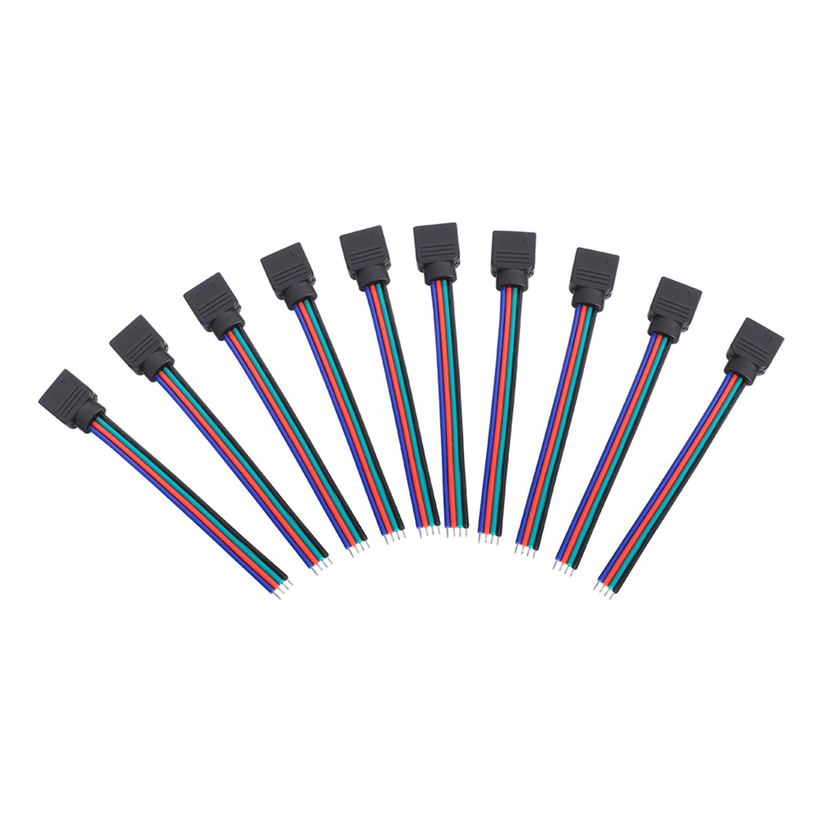 

10Pcs 4Pin Male Female Connector Wire Cable for 3528 5050 SMD LED Strip Light