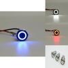 Waterproof 19mm 12v Car Dash Metal Momentary Engine Push Button Led