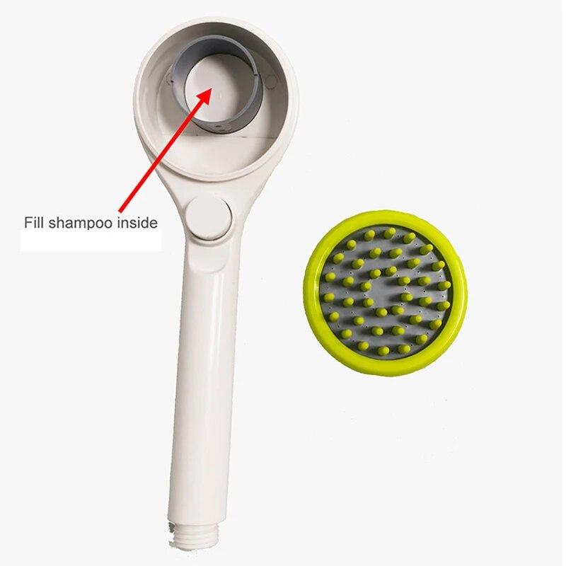 1/4’‘ Connector Pet Shower Head Bath Sprayers with Shampoo Container Dog Shower Massager Hair Grooming Cleaning Brushes