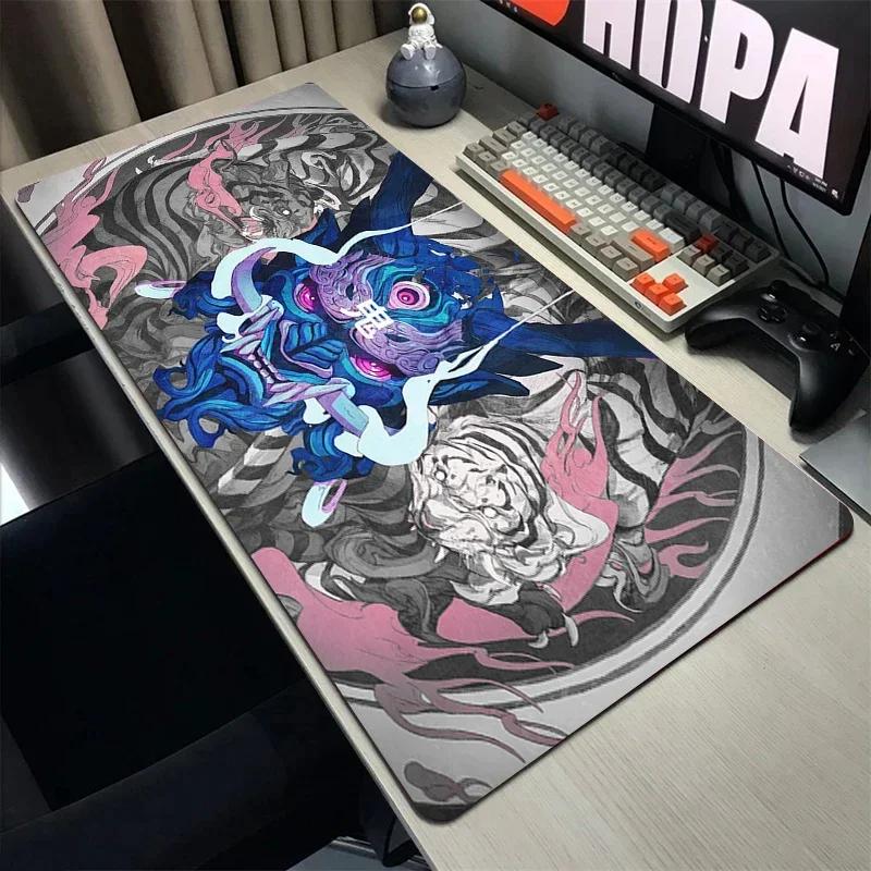 Japan Oni Mouse Pad Hd Print Deskmat Gamer Keyboard Cushion Gaming Accessories Computer Table Rubber Xxl800x400 Nonslip Mats