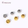 3mm/4mm 18K Vergoldete Geriffelte Runde Perlen Messing Metall Trennperlen Armbandperlen Für DIY Perlen Schmuckzubehör