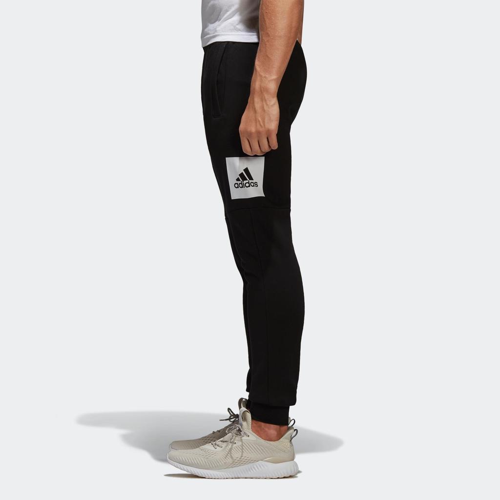 Adidas Basic Sports Series Fashion Soft Knit Joggers Men Bottoms Black B47210