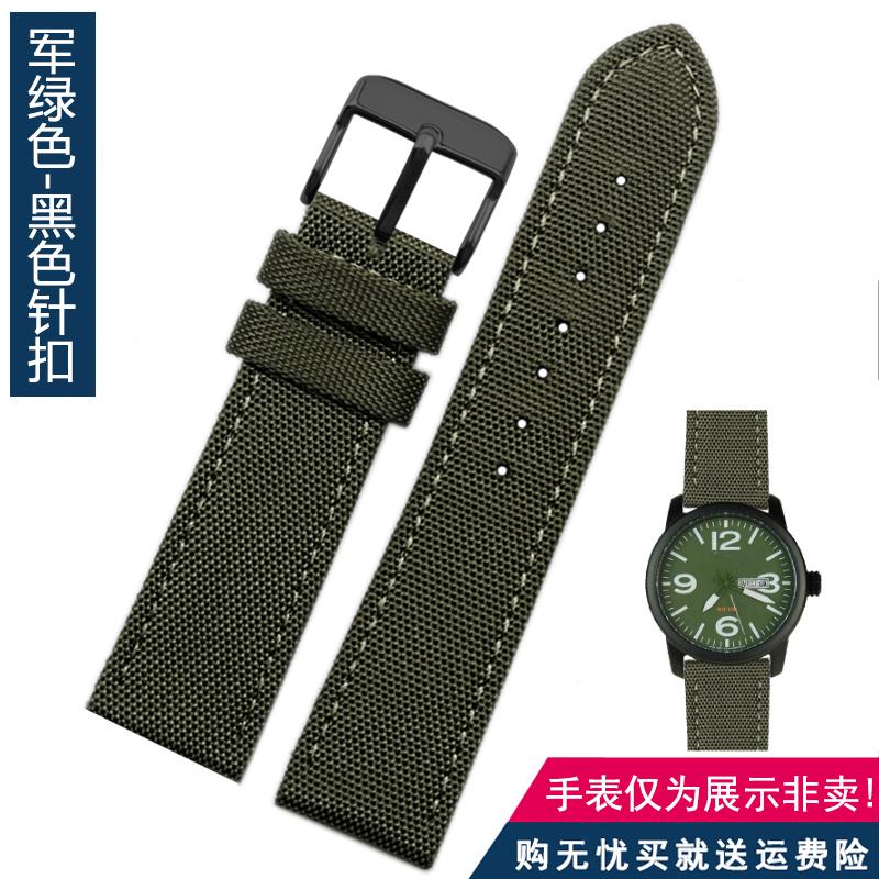 For Omega Seiko Casio Tissot Watch Strap 19mm 20mm 22mm 23mm 24mm Nylon Leather Wrist Band Men's Waterproof Canvas Bracelet Belt