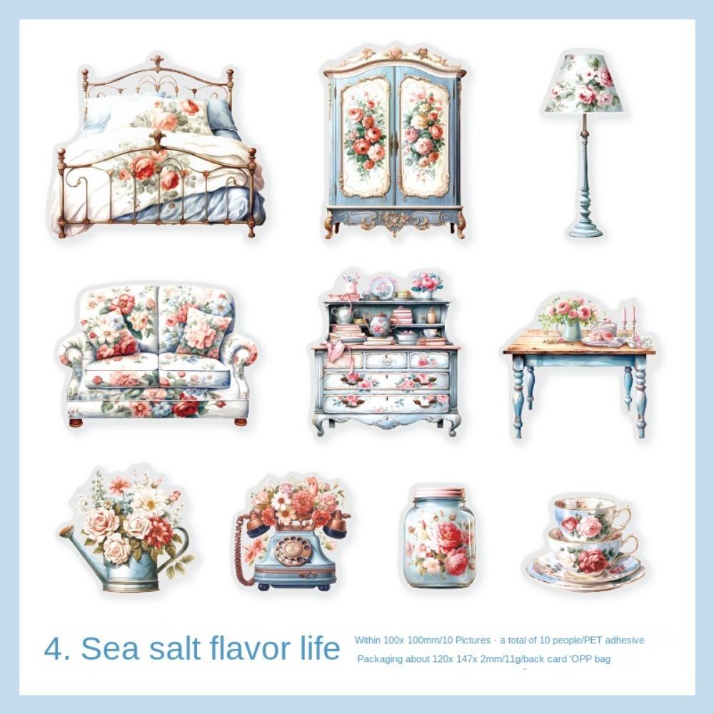 6Styles each20pcs Colorful Stickers Vintage Vintage Stickers Floral Stickers  Journal