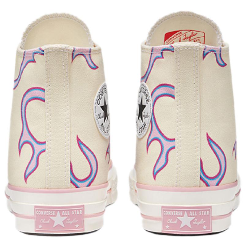 Golf Le Fleur X Converse 1970s Chuck Taylor All Star "Flames" Trendy Versatile High-Top Espadrilles Unisex Flame Purple