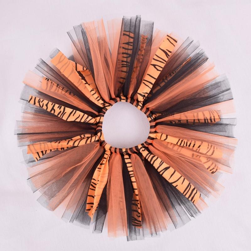 3 Pieces Tiger Costume Set Tiger Ears Headband Tail  Tutu Skirt for Kid Halloween Christmas Animal Cosplay Accessories
