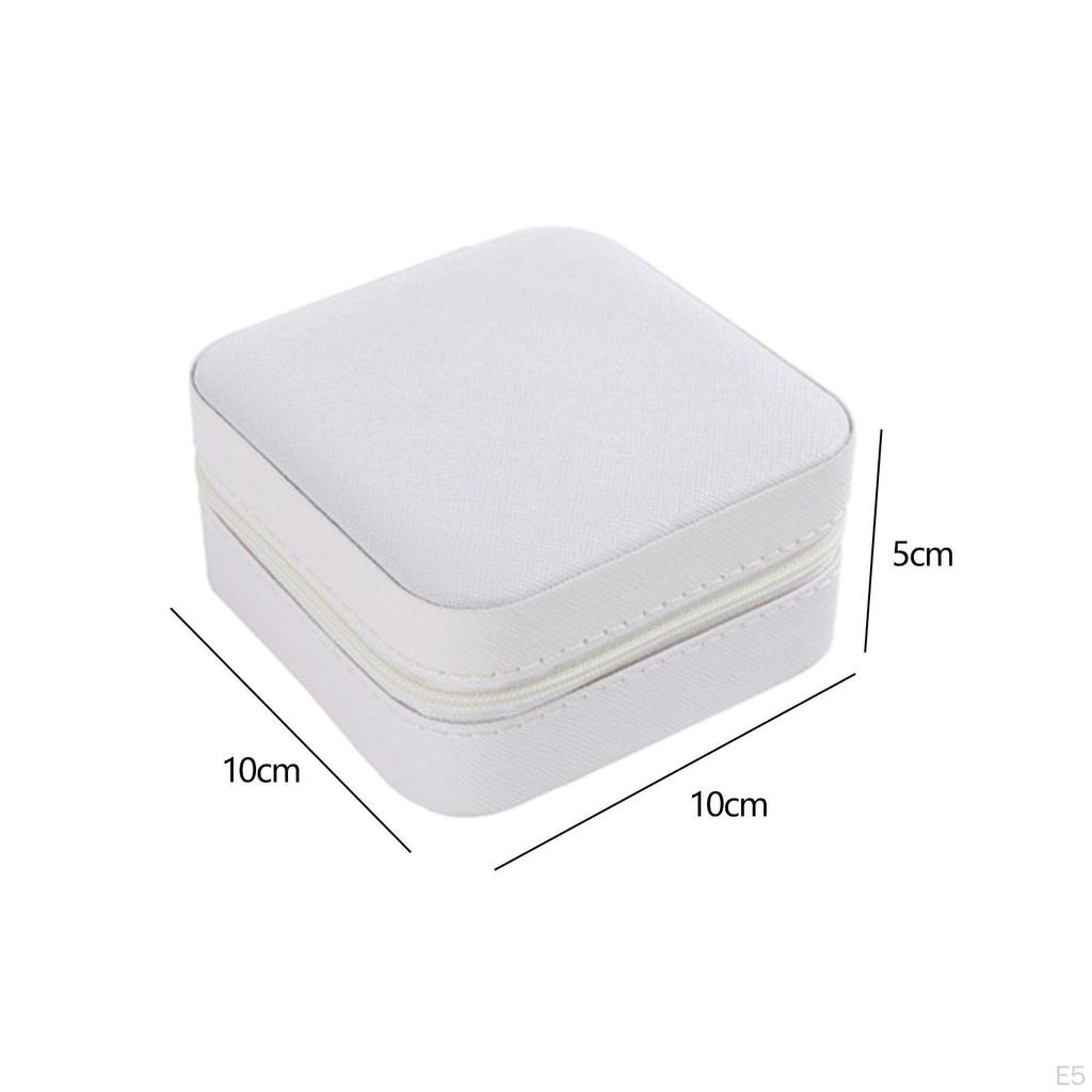 Elegant Jewelry Box with Mirror - Stylish Storage Solution for Necklaces, Earrings, and Rings