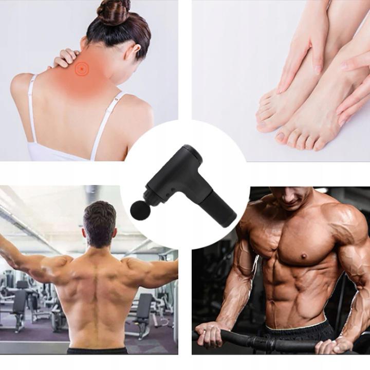 Medyczny Pistolet Do Masażu Ciała Mocny Masażer Massage Gun 6 Trybów Pracy