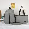 TS JYL laptop bag,New Wholesale 3 Sets School Bag Primary Junior Light Solid Simple Bag