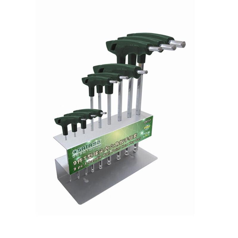 SATA 9-Piece T-Handle Ball-End Hex Key Set 2-10mm