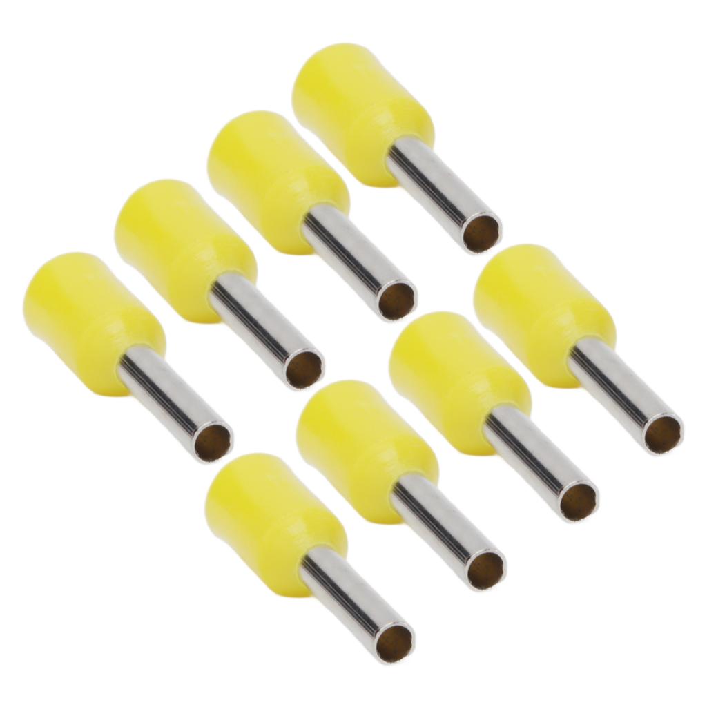 1000pcs E1008 Insulated Ferrules Terminal Copper PVC Pin Cord End Connector for Electronic Industry