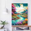5d DIY Diamond Painting Cross Stitch Abstract Spring Scenery Diamond Embroidery Mosaic Full Round Drill Home Decor Arts