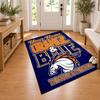 Denver Broncos Custom Name Personalized Rug Non‑Slip Doormat Floor Carpet Housewarming Birthday Gift for Family Friends