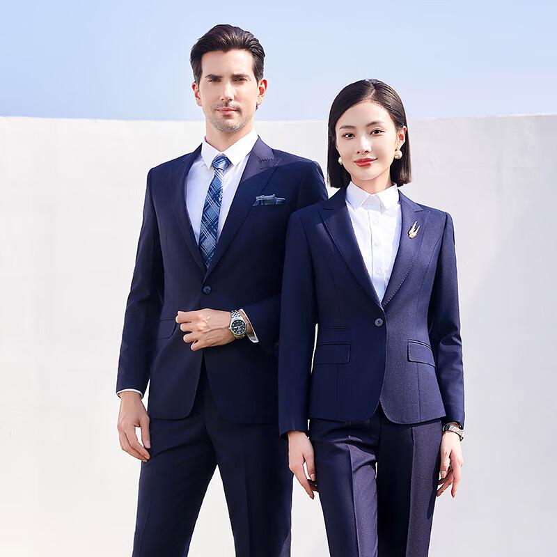 

Teluoman Unisex Wrinkle-Free Business Suit Set L