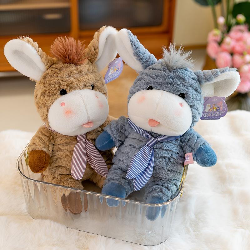 Cute Cookie Donkey Doll Stubborn Donkey Plush Toy Sleeping Pillow Birthday Gift Burnt Donkey Small Donkey Plush Doll