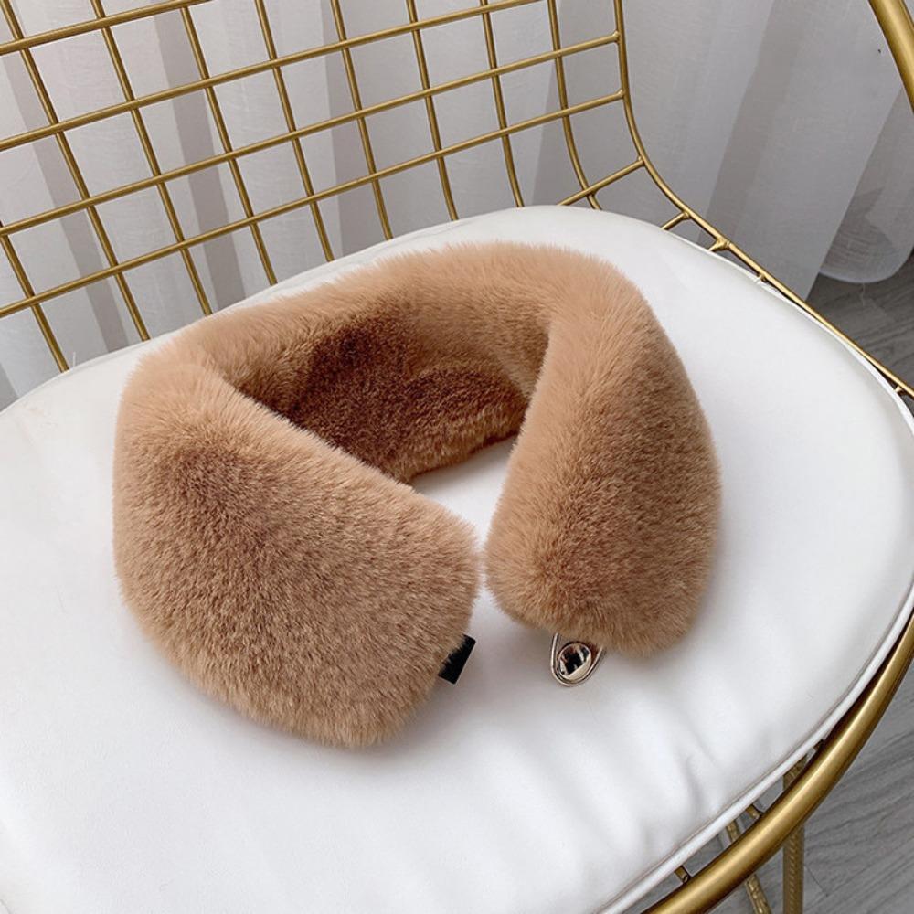 Winter Furry Fur Collar Plush Fake Fur Scarf New Faux Fox Fur Collar Shawl