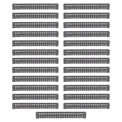 25Pcs Terminal Block Strip TB‑1520L Dual Row Screw Terminal Strip 600V 15A 20 Position Power Terminal Board