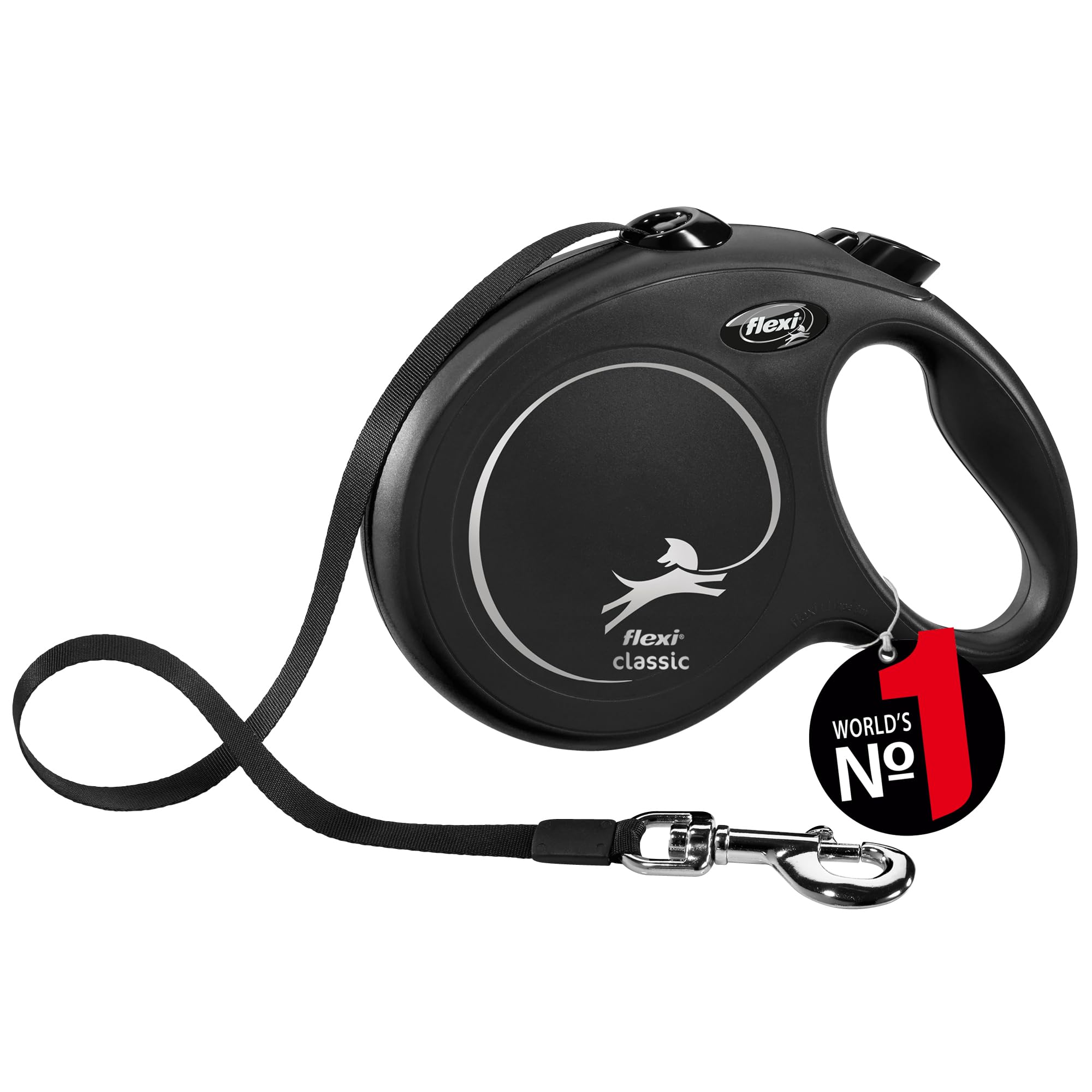 

Flexi New Classic Tape L dogs under 8m Black (for 50kg) [Dog Leash] чёрный